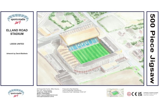 Elland Road Stadium Fine Art Jigsaw Puzzle - Leeds United FC